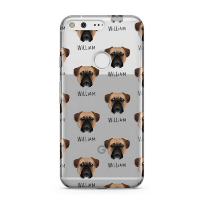 Bullmastiff Icon with Name Google Pixel Case