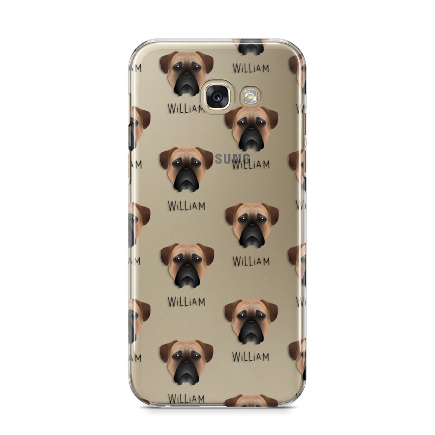 Bullmastiff Icon with Name Samsung Galaxy A5 2017 Case on gold phone