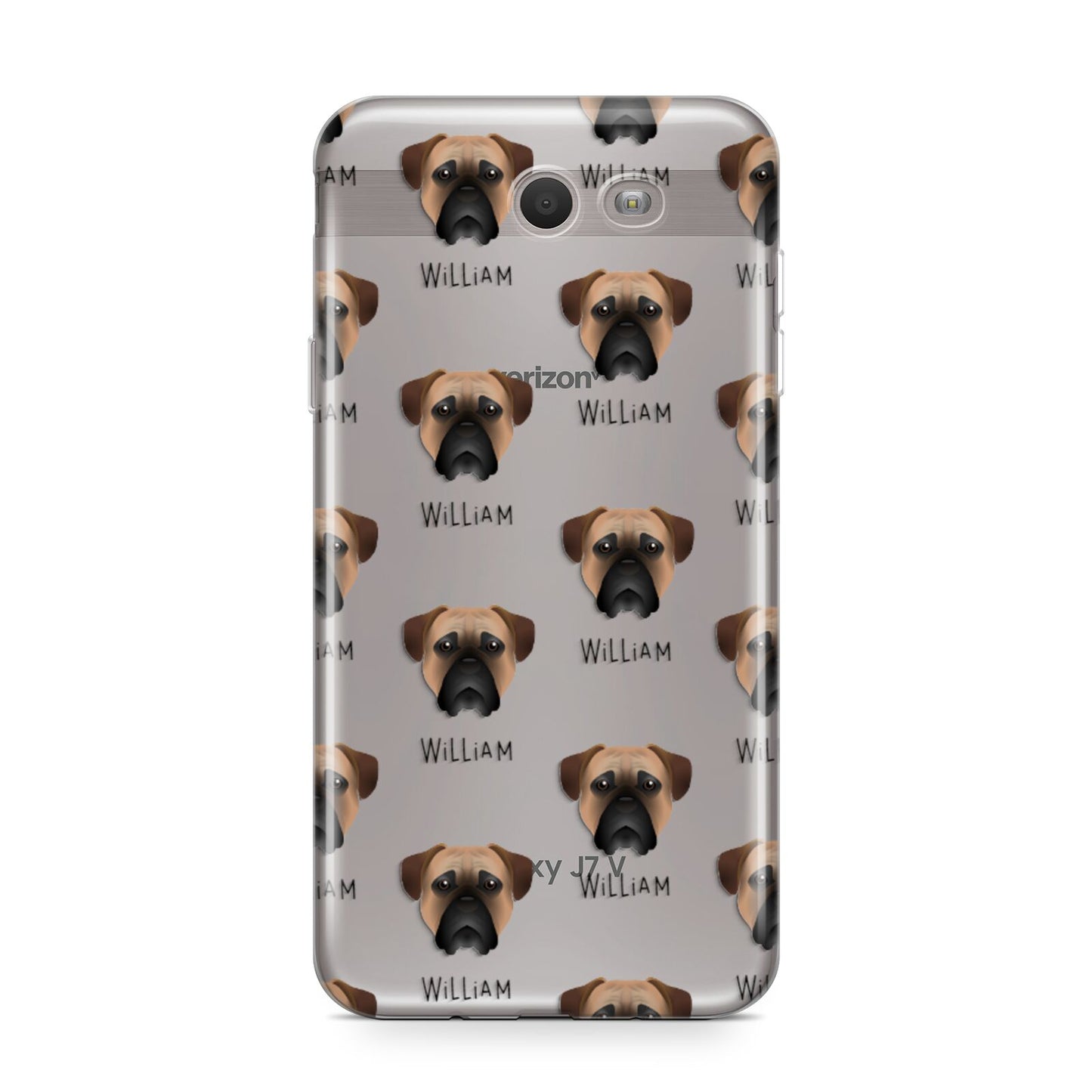 Bullmastiff Icon with Name Samsung Galaxy J7 2017 Case