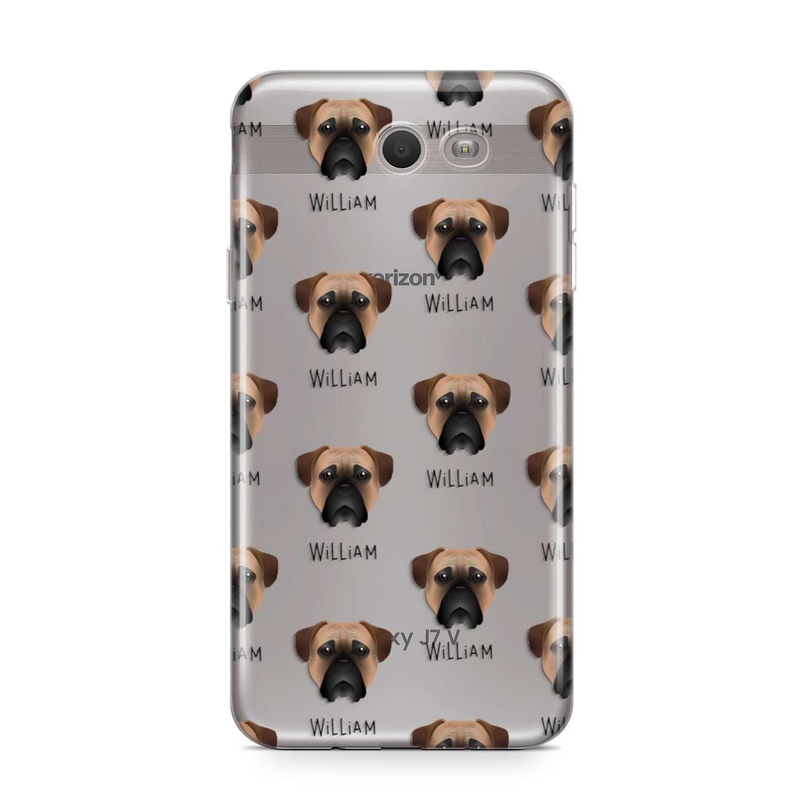 Bullmastiff Icon with Name Samsung Galaxy J7 2017 Case