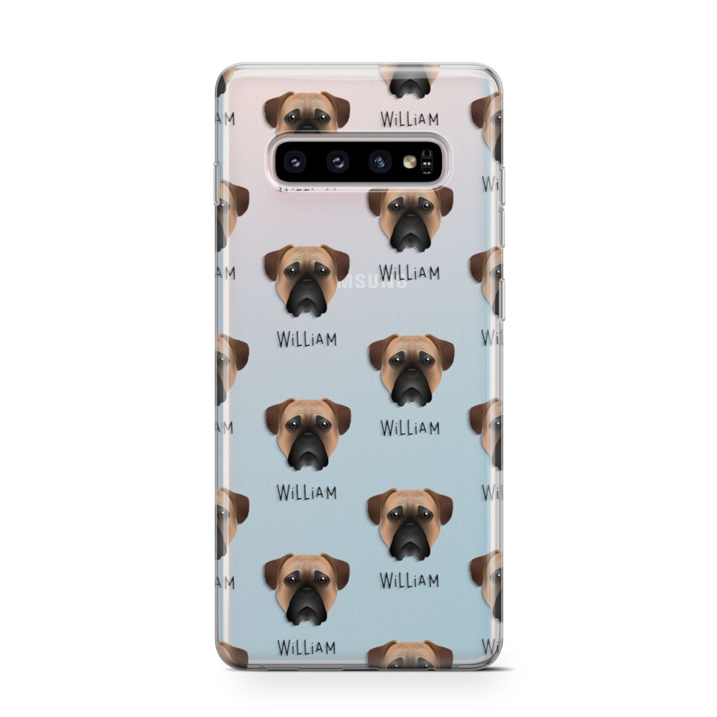 Bullmastiff Icon with Name Samsung Galaxy S10 Case