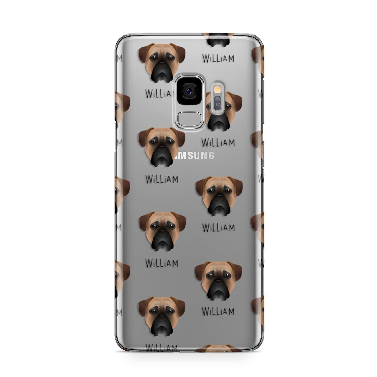 Bullmastiff Icon with Name Samsung Galaxy S9 Case