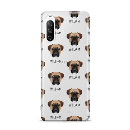 Bullmastiff Icon with Name Sony Xperia 10 III Case