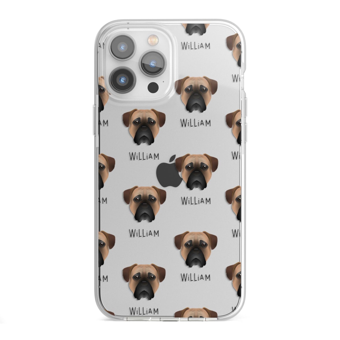 Bullmastiff Icon with Name iPhone 13 Pro Max TPU Impact Case with White Edges