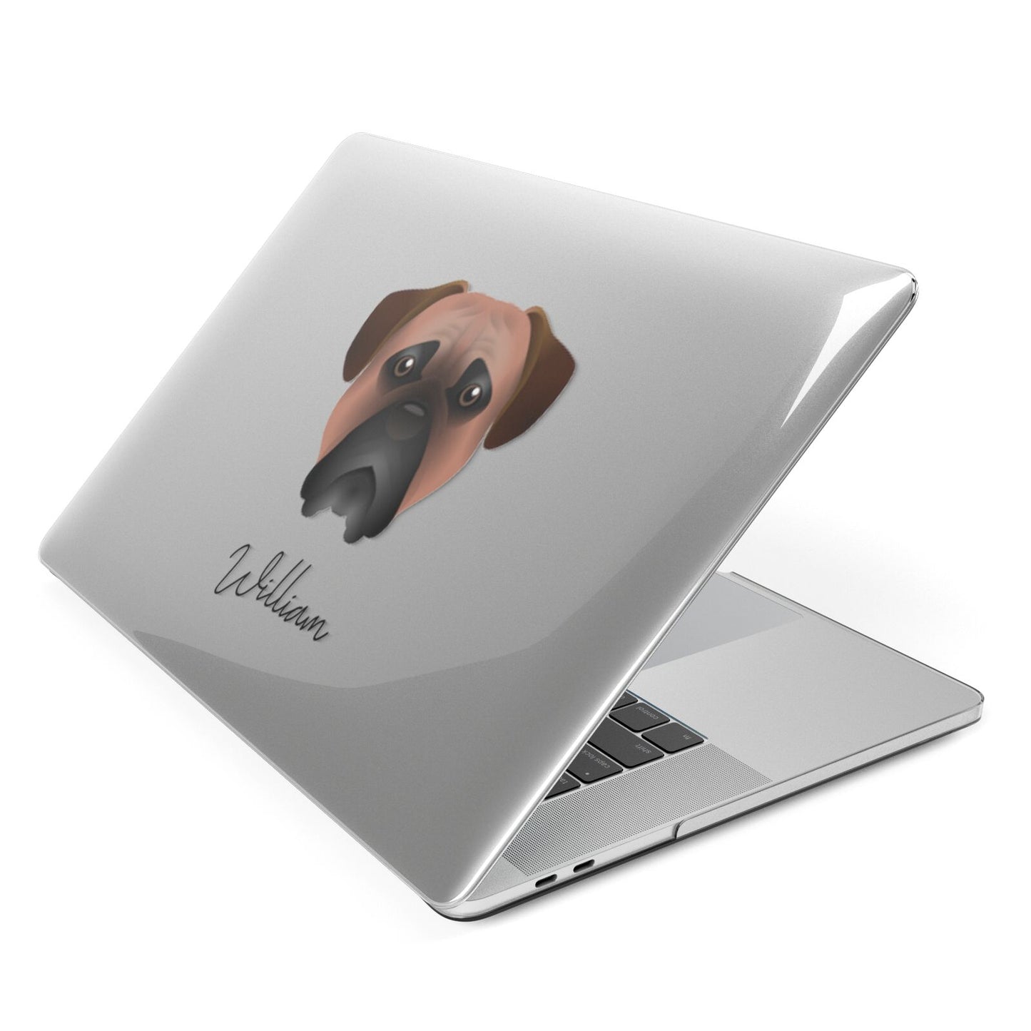 Bullmastiff Personalised Apple MacBook Case Side View