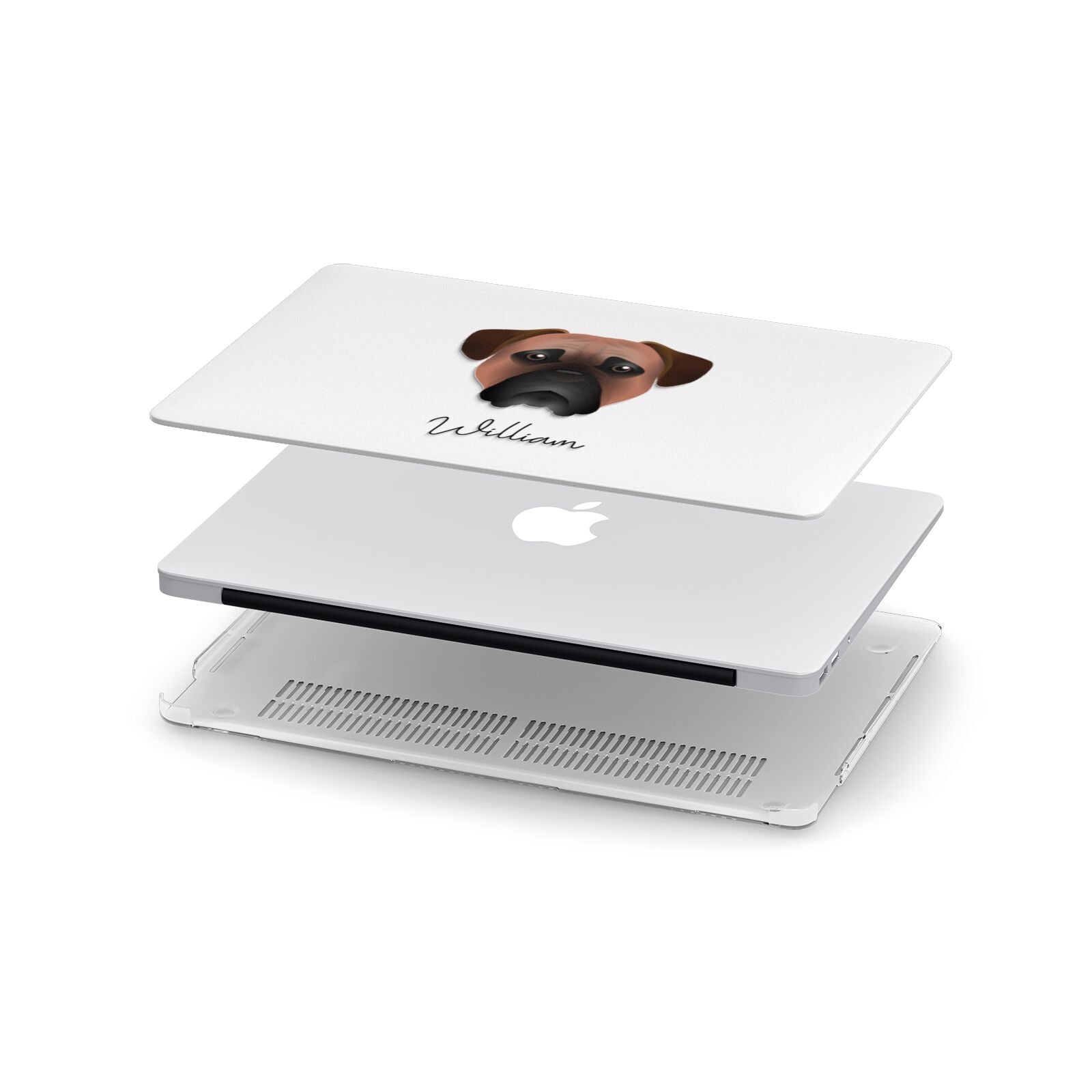 Bullmastiff Personalised Apple MacBook Case in Detail