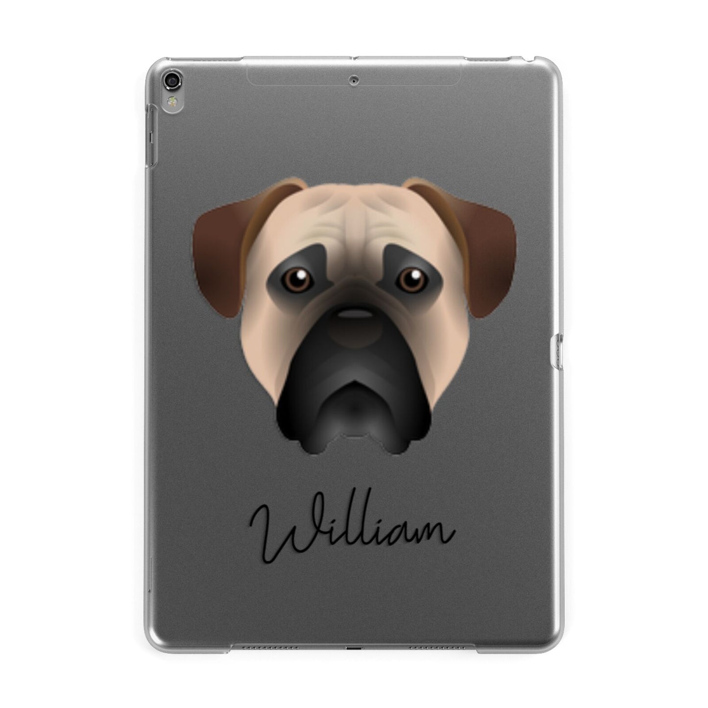 Bullmastiff Personalised Apple iPad Grey Case