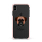Bullmastiff Personalised Apple iPhone Xs Max Impact Case Pink Edge on Black Phone