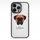 Bullmastiff Personalised iPhone 13 Pro Black Impact Case on Silver phone