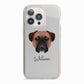 Bullmastiff Personalised iPhone 13 Pro TPU Impact Case with Pink Edges