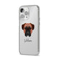 Bullmastiff Personalised iPhone 14 Pro Max Clear Tough Case Silver Angled Image