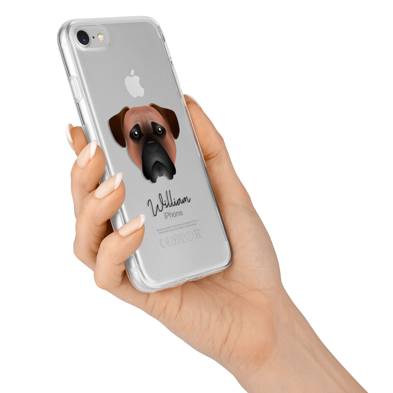 Bullmastiff Personalised iPhone 7 Bumper Case on Silver iPhone Alternative Image