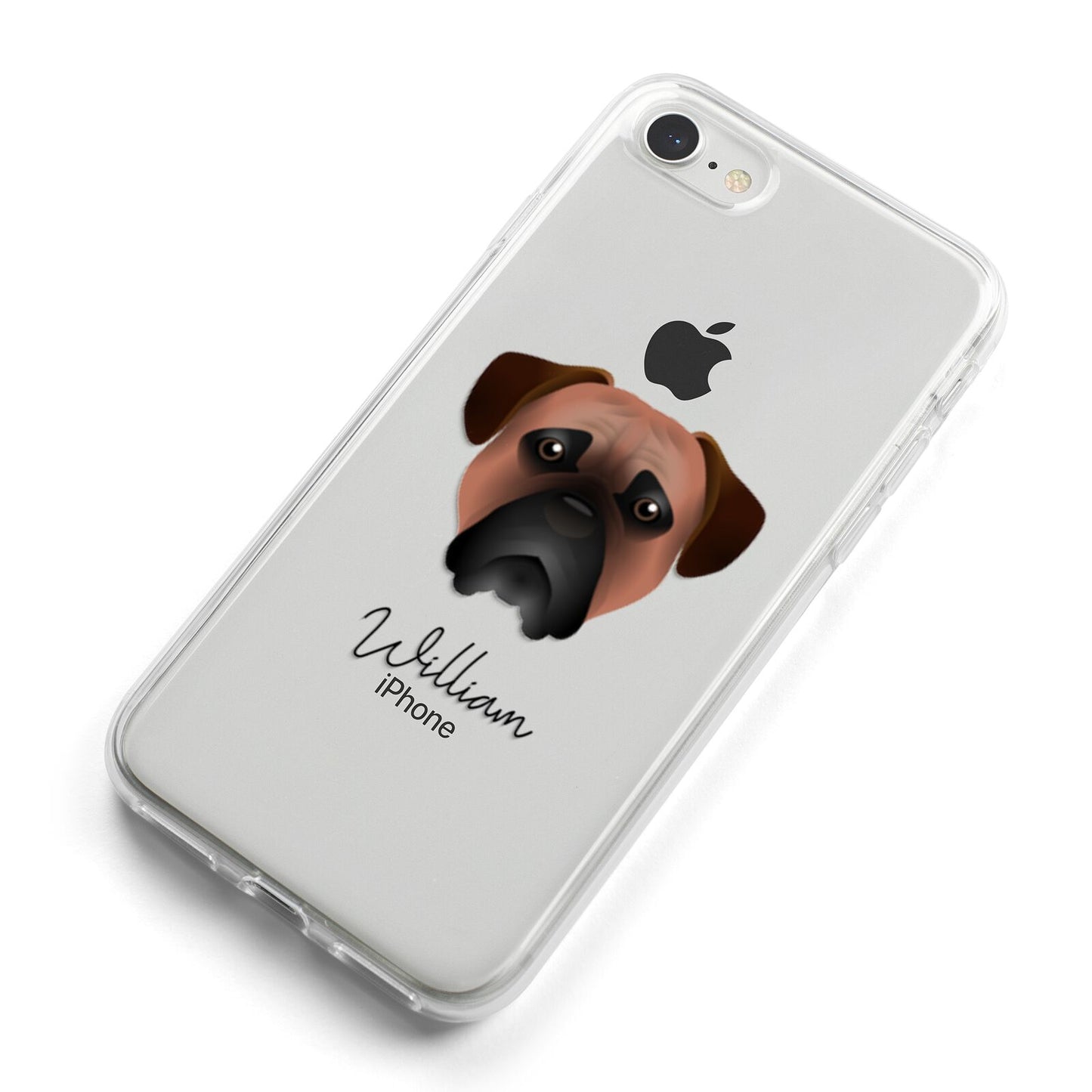 Bullmastiff Personalised iPhone 8 Bumper Case on Silver iPhone Alternative Image