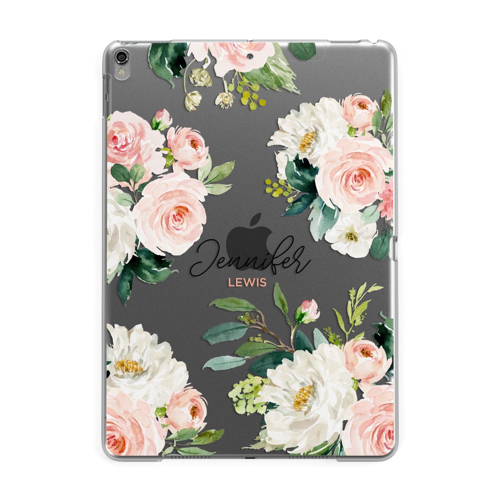 Bunches of Roses Personalised Names Apple iPad Grey Case