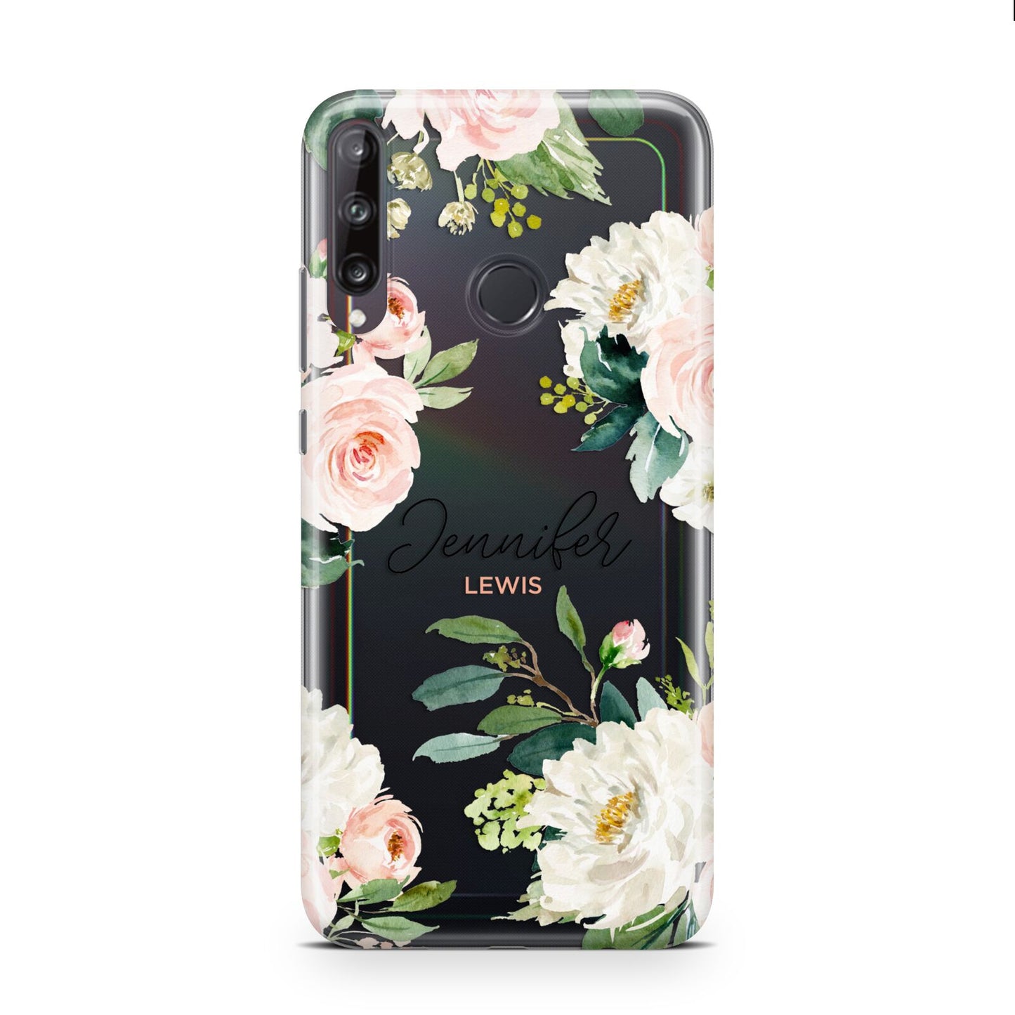 Bunches of Roses Personalised Names Huawei P40 Lite E Phone Case