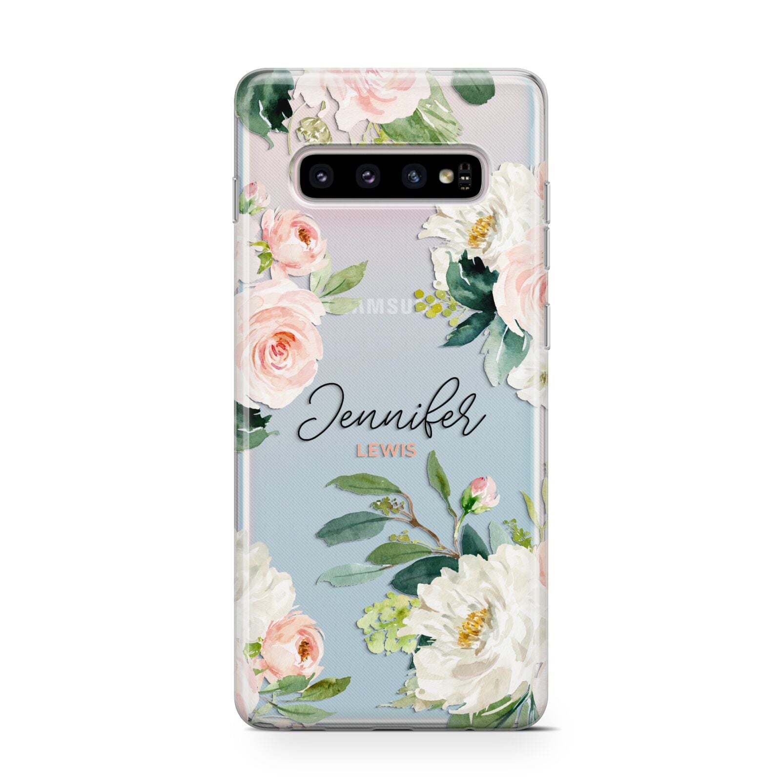 Bunches of Roses Personalised Names Protective Samsung Galaxy Case