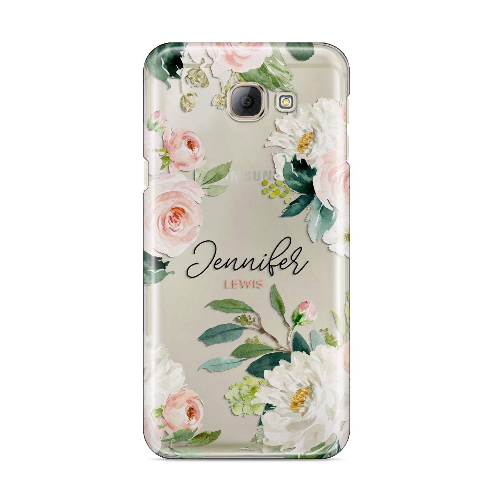 Bunches of Roses Personalised Names Samsung Galaxy A8 2016 Case