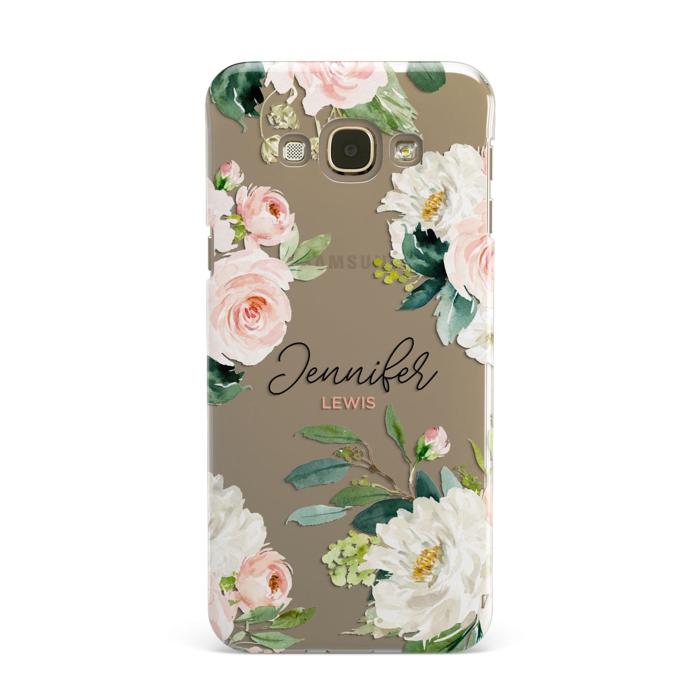 Bunches of Roses Personalised Names Samsung Galaxy A8 Case