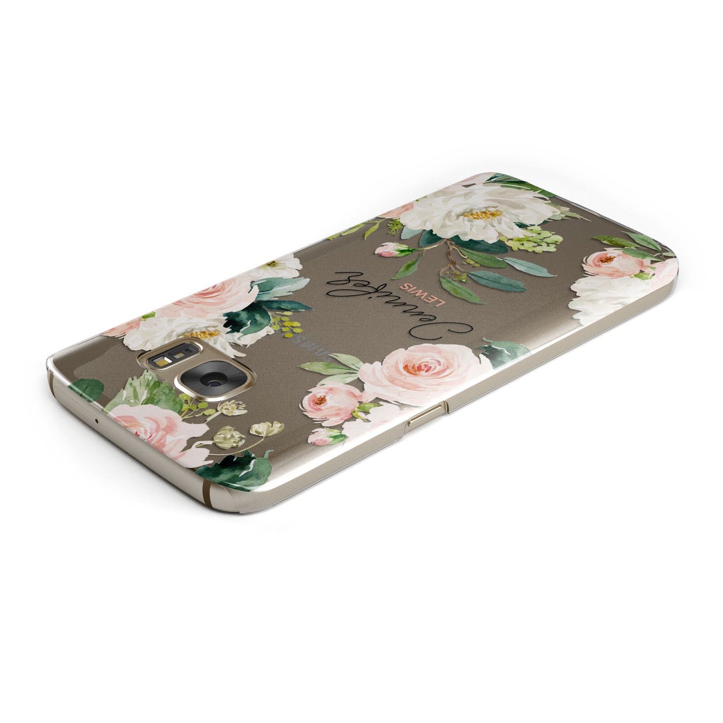 Bunches of Roses Personalised Names Samsung Galaxy Case Top Cutout