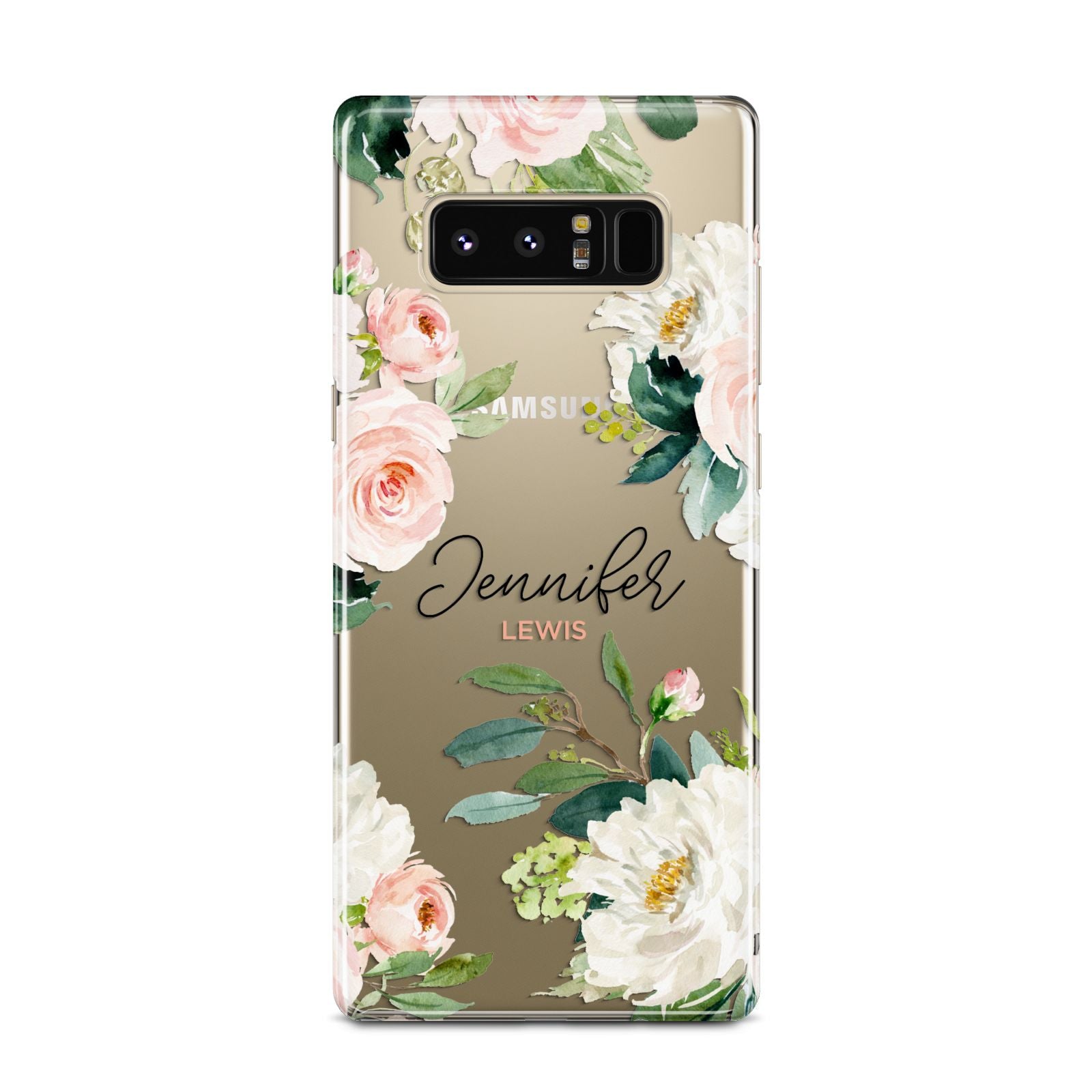 Bunches of Roses Personalised Names Samsung Galaxy Note 8 Case