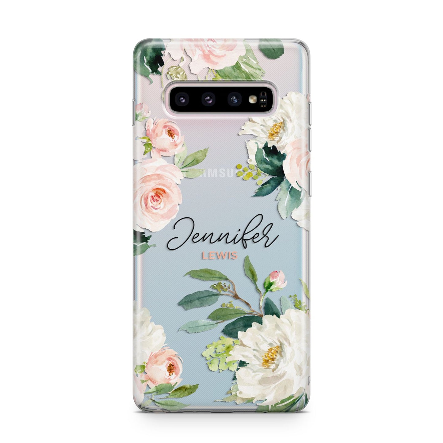 Bunches of Roses Personalised Names Samsung Galaxy S10 Plus Case