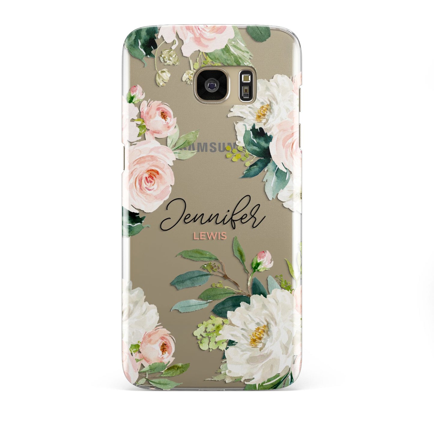 Bunches of Roses Personalised Names Samsung Galaxy S7 Edge Case