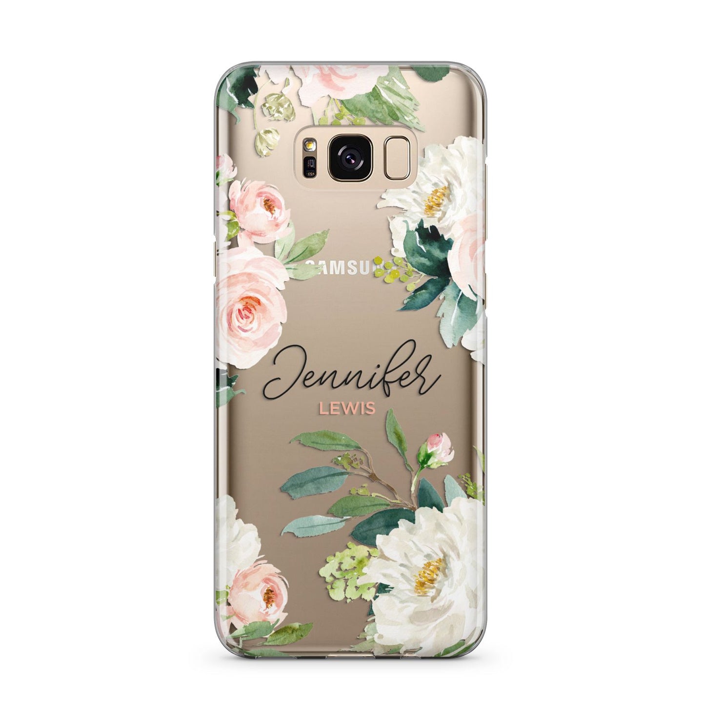 Bunches of Roses Personalised Names Samsung Galaxy S8 Plus Case