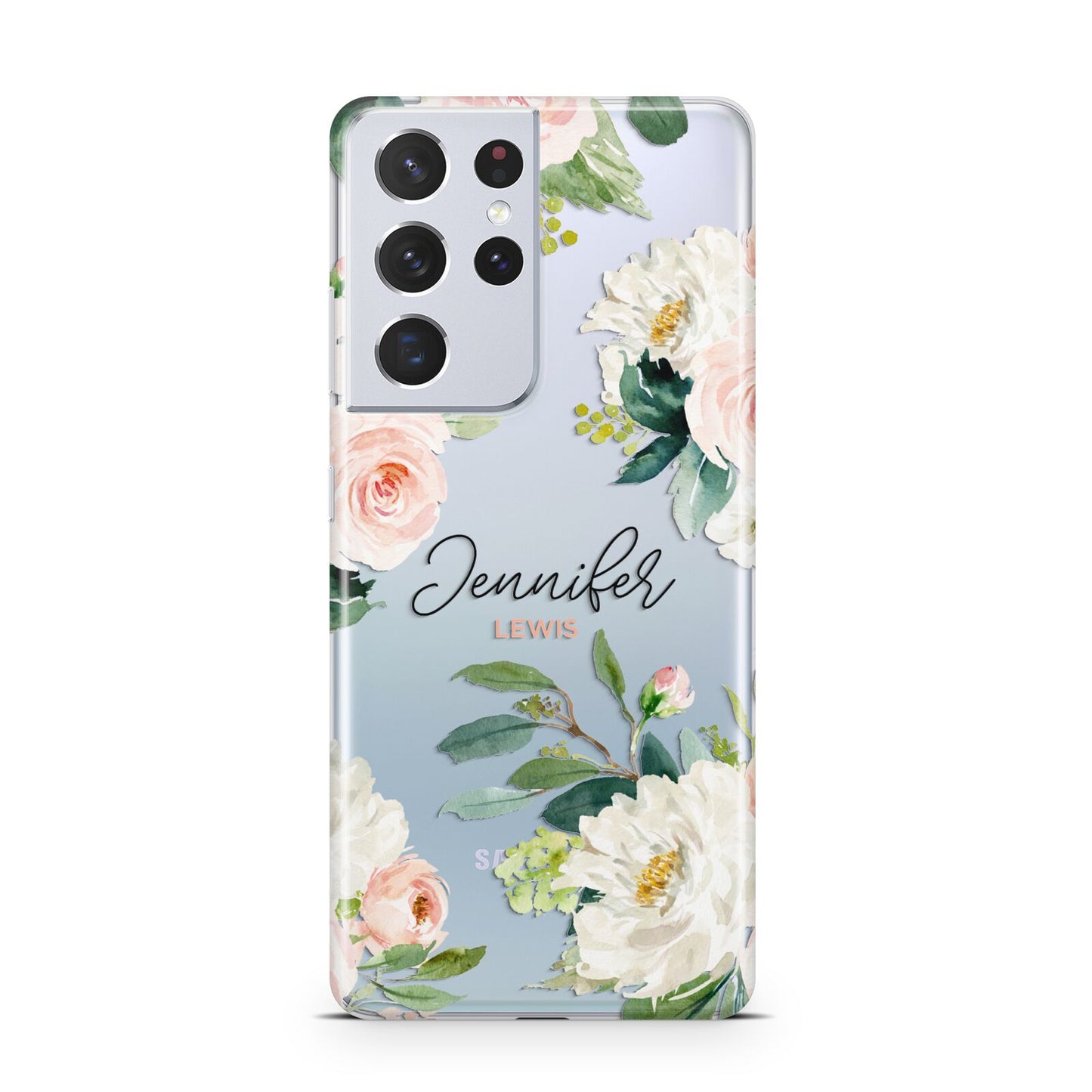 Bunches of Roses Personalised Names Samsung S21 Ultra Case