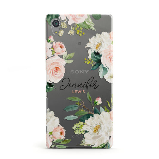 Bunches of Roses Personalised Names Sony Xperia Case