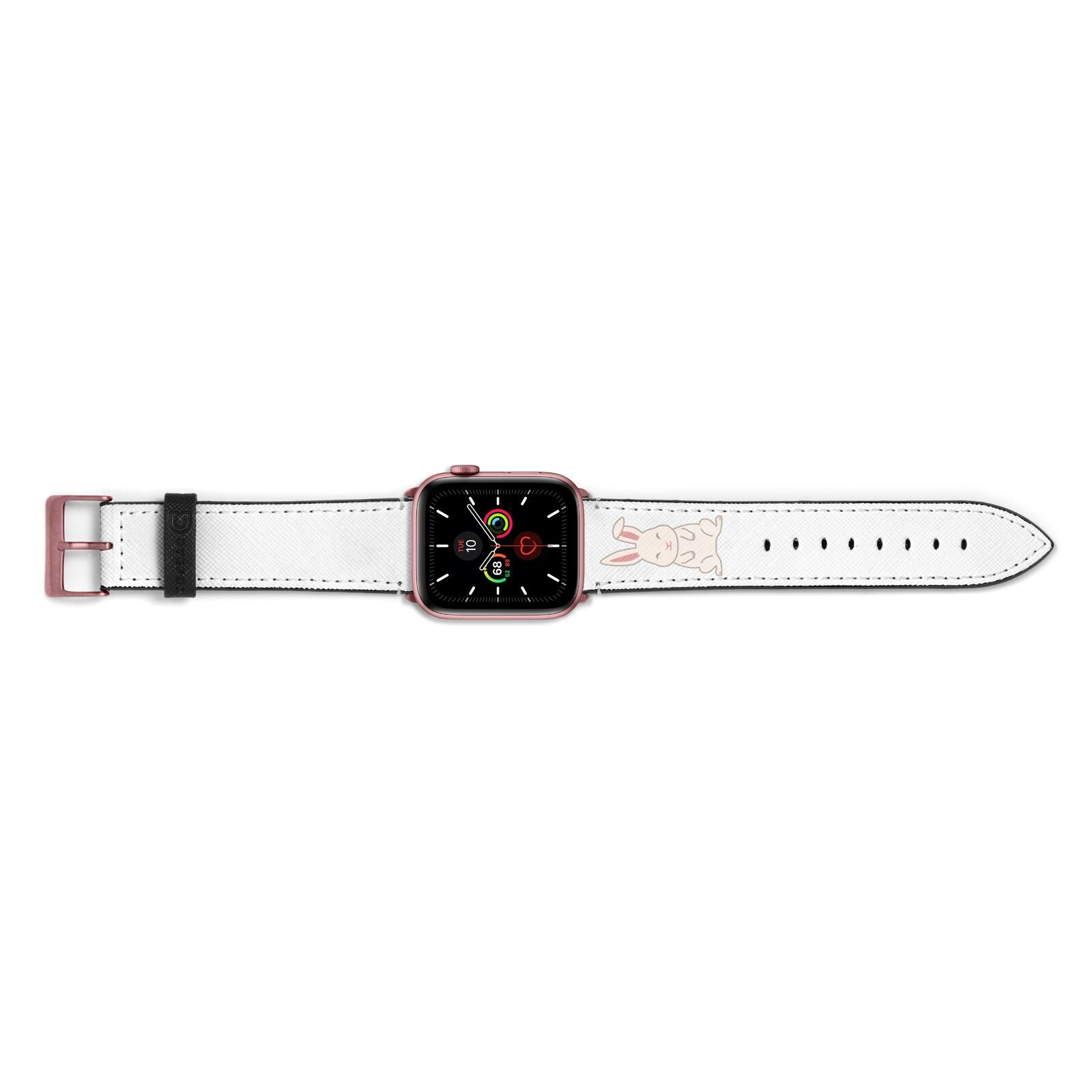 Bunny Apple Watch Strap Landscape Image Rose Gold Hardware