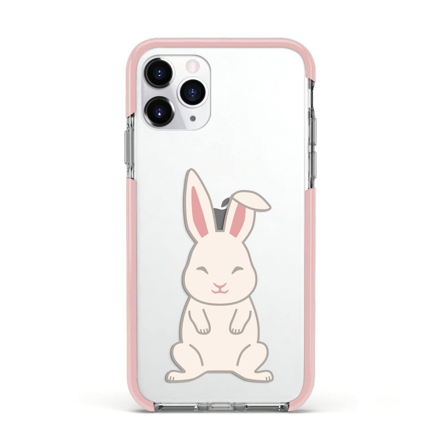 Bunny Apple iPhone 11 Pro in Silver with Pink Impact Case