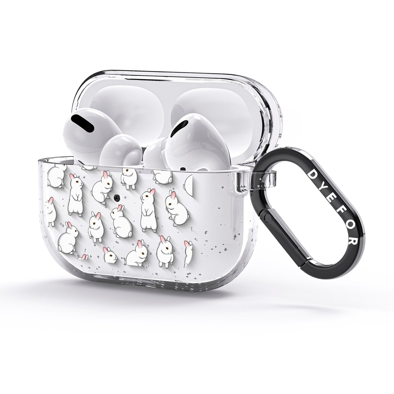 Bunny Rabbit AirPods Glitter Case 3rd Gen Side Image