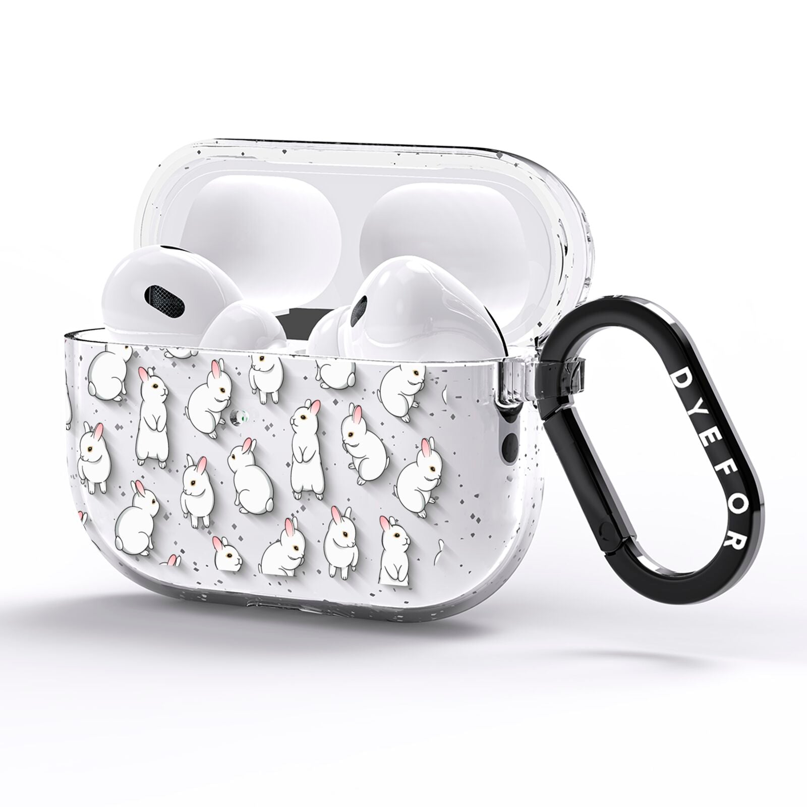 Bunny Rabbit AirPods Pro Glitter Case Side Image