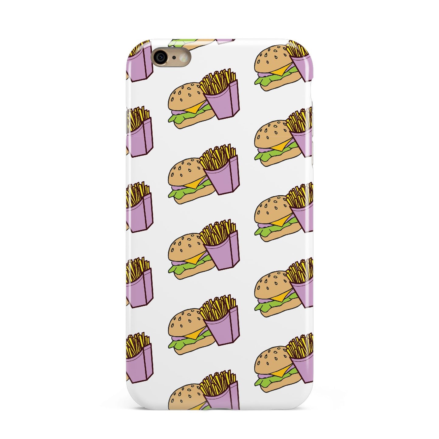 Burger Fries Fast Food Apple iPhone 6 Plus 3D Tough Case