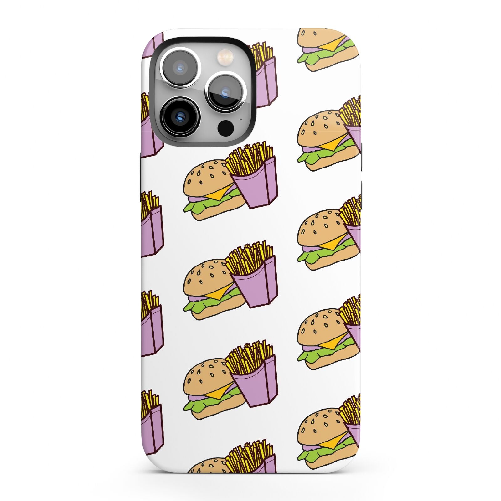 Burger Fries Fast Food iPhone 13 Pro Max Full Wrap 3D Tough Case