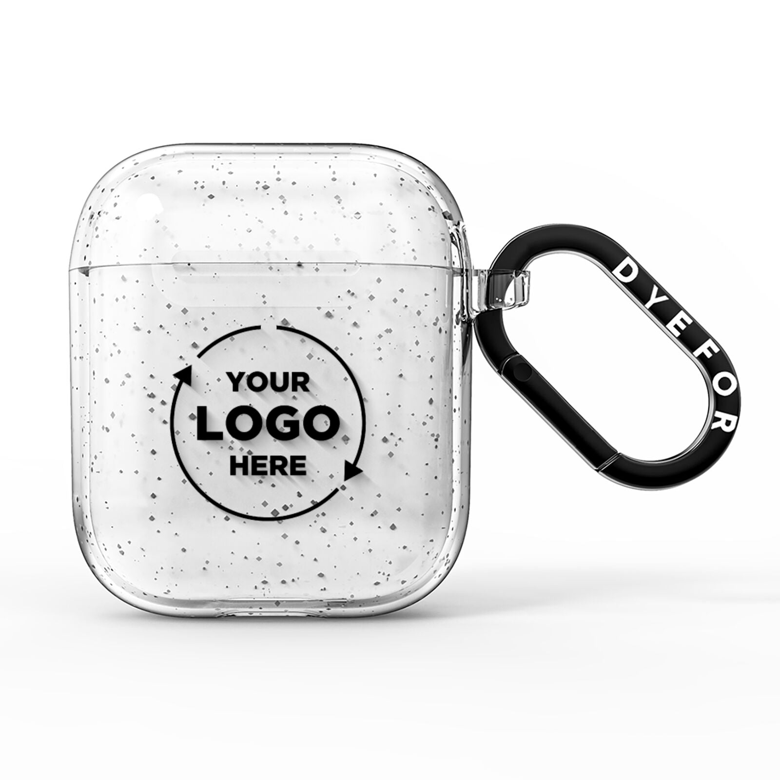 Business Logo Custom AirPods Glitter Case