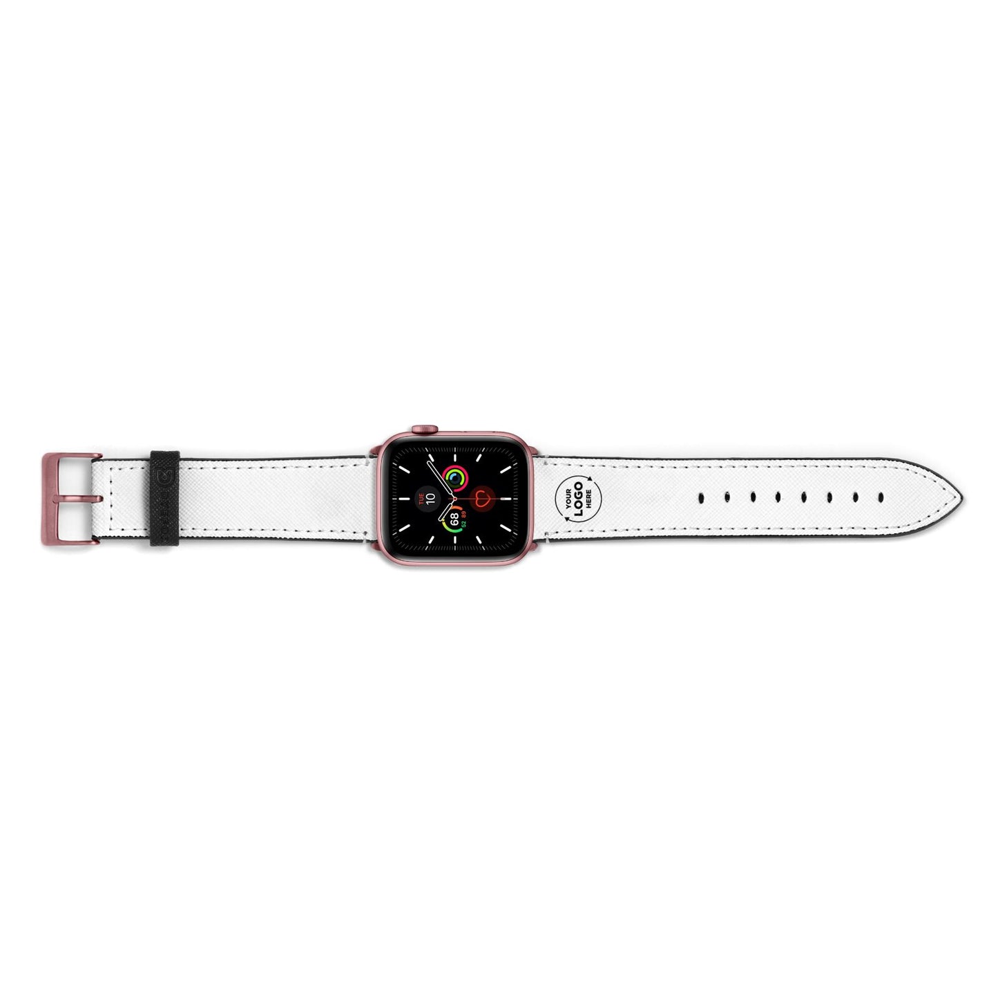 Business Logo Custom Apple Watch Strap Landscape Image Rose Gold Hardware