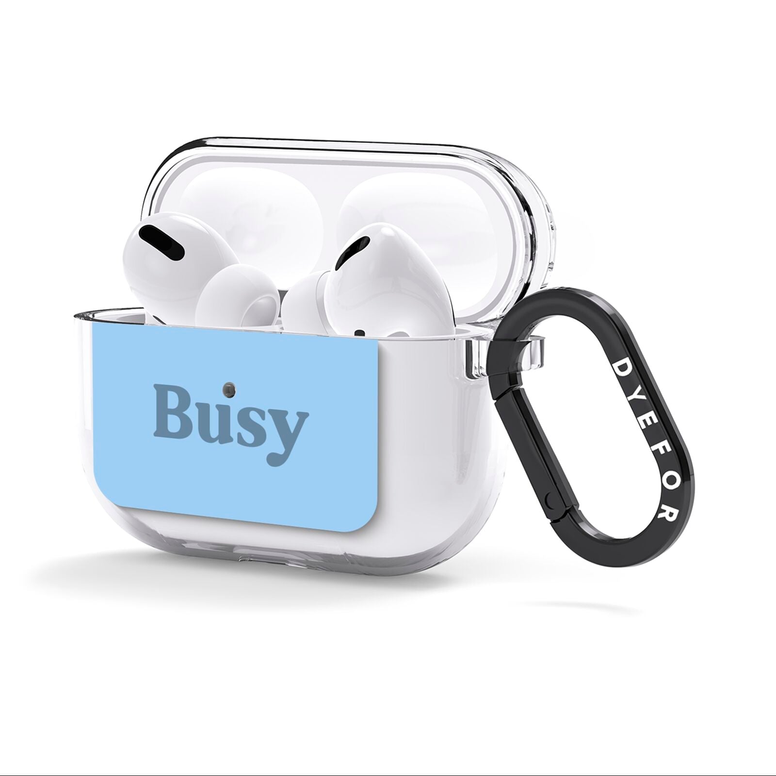 Busy Quote AirPods Clear Case 3rd Gen Side Image