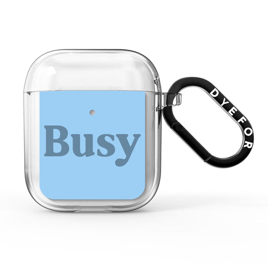 Busy Quote AirPods Clear Case