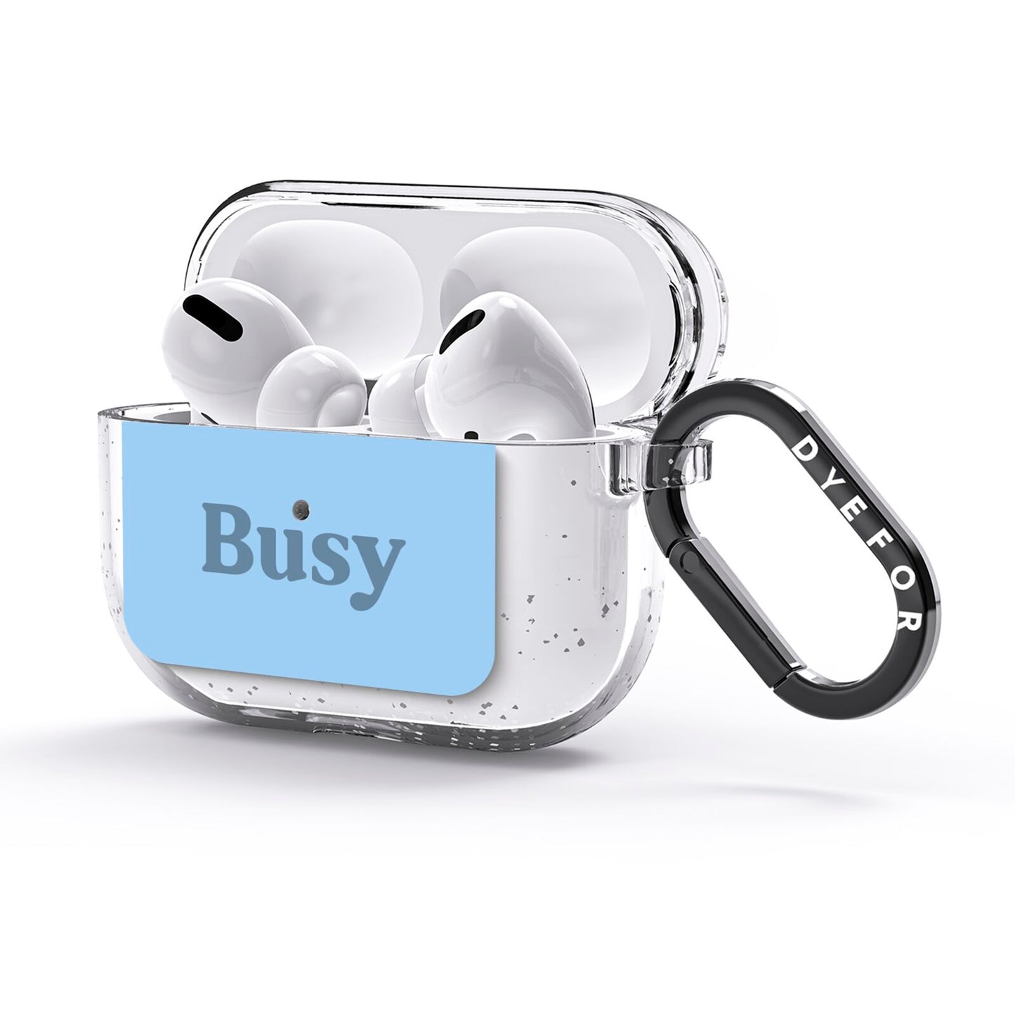 Busy Quote AirPods Glitter Case 3rd Gen Side Image