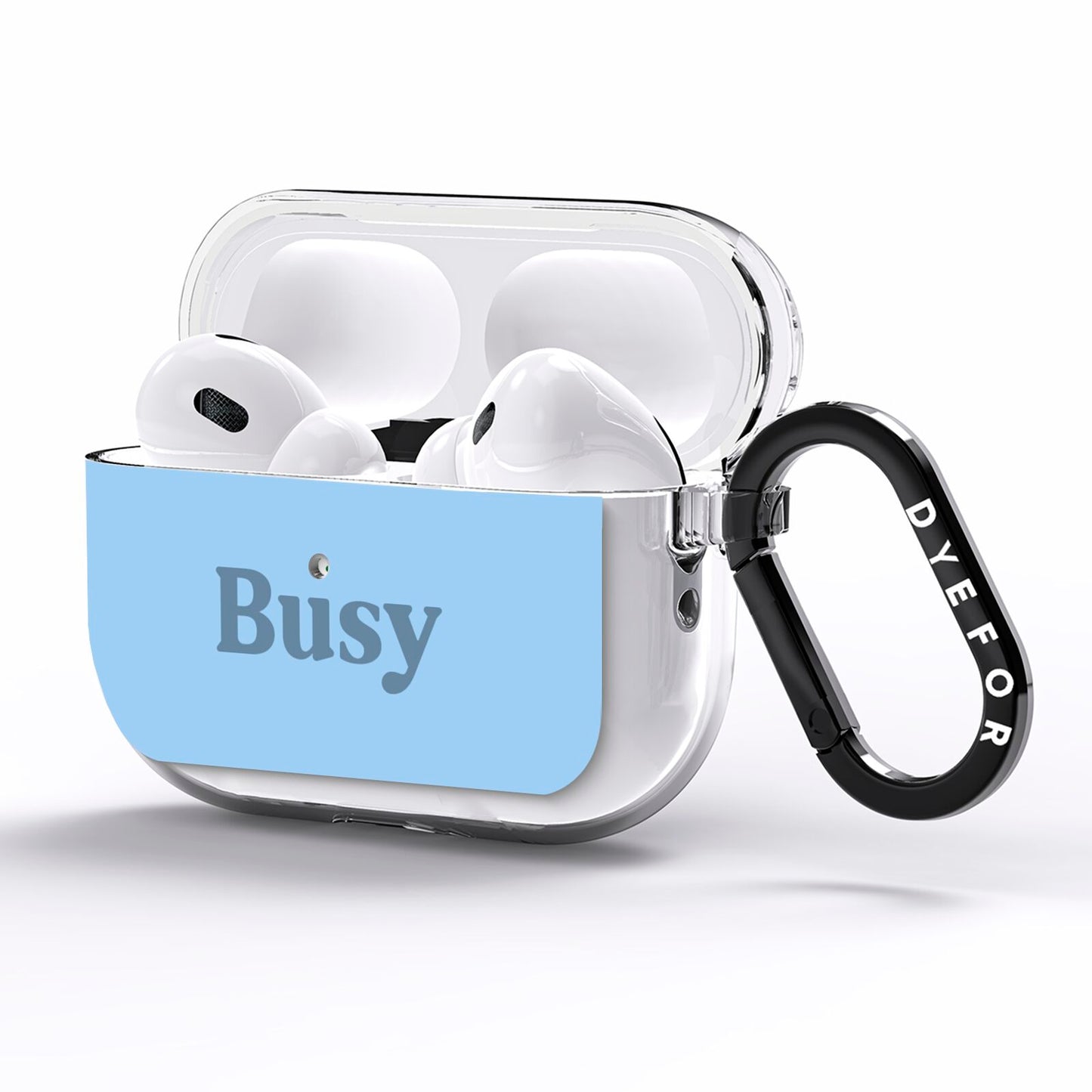 Busy Quote AirPods Pro Clear Case Side Image