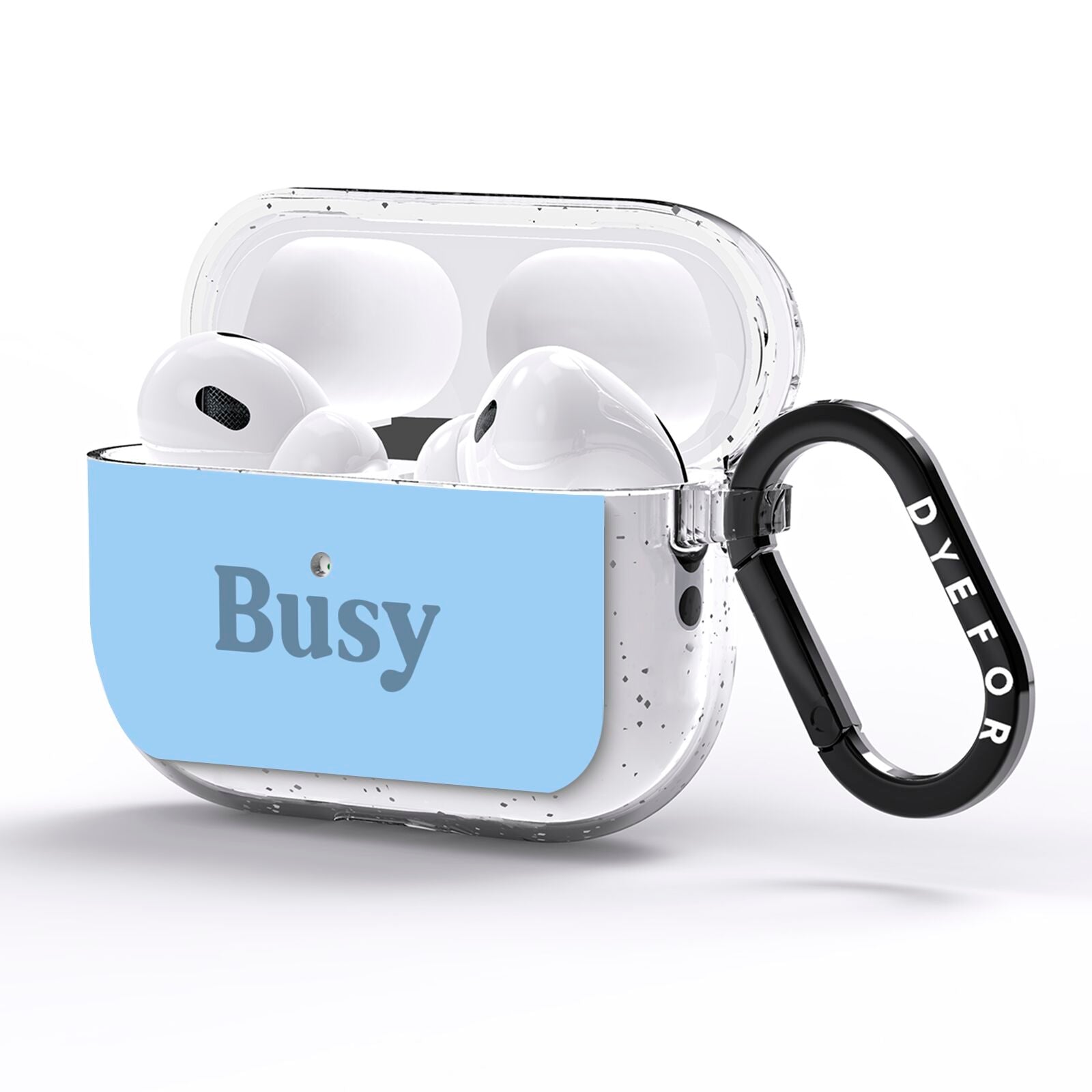 Busy Quote AirPods Pro Glitter Case Side Image