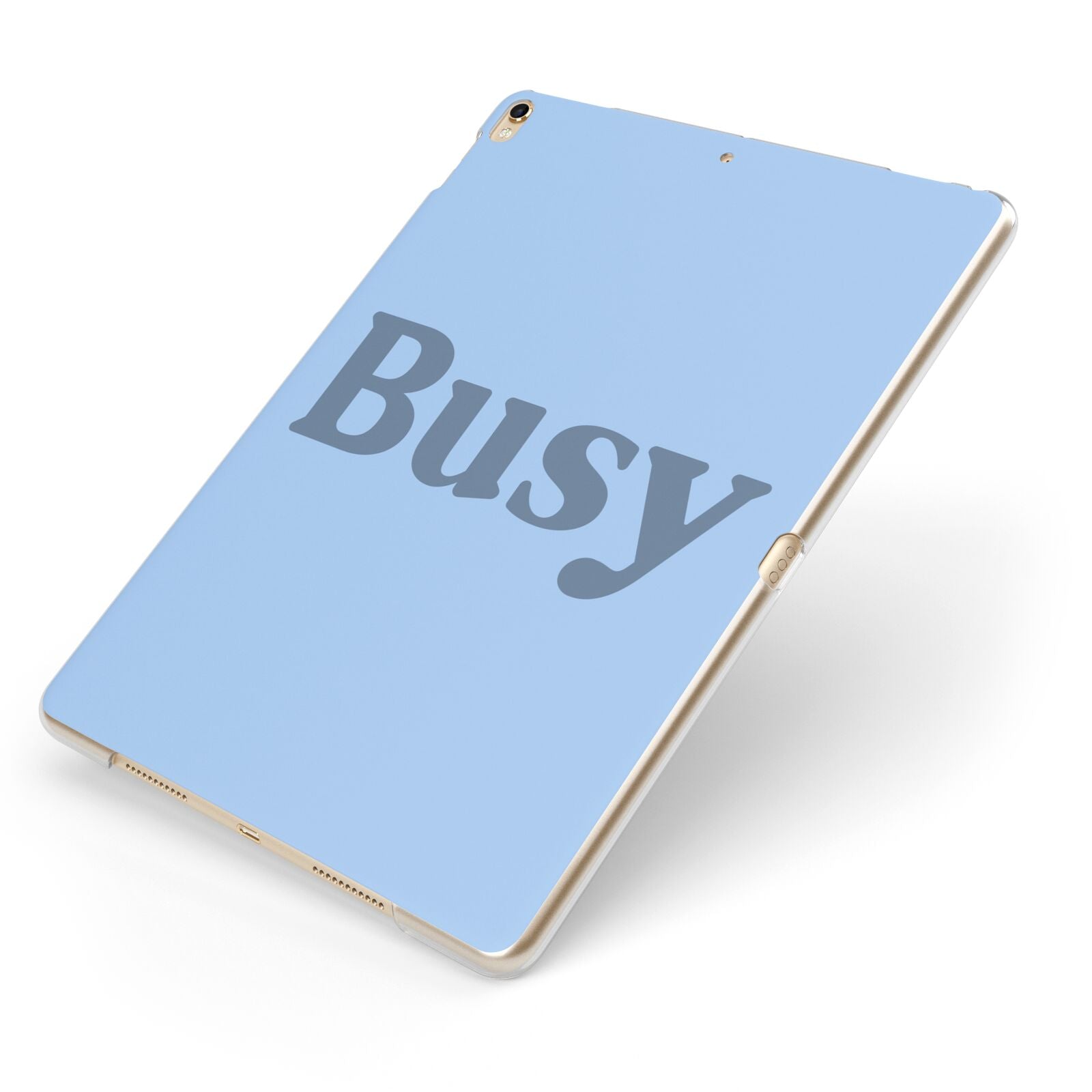 Busy Quote Apple iPad Case on Gold iPad Side View