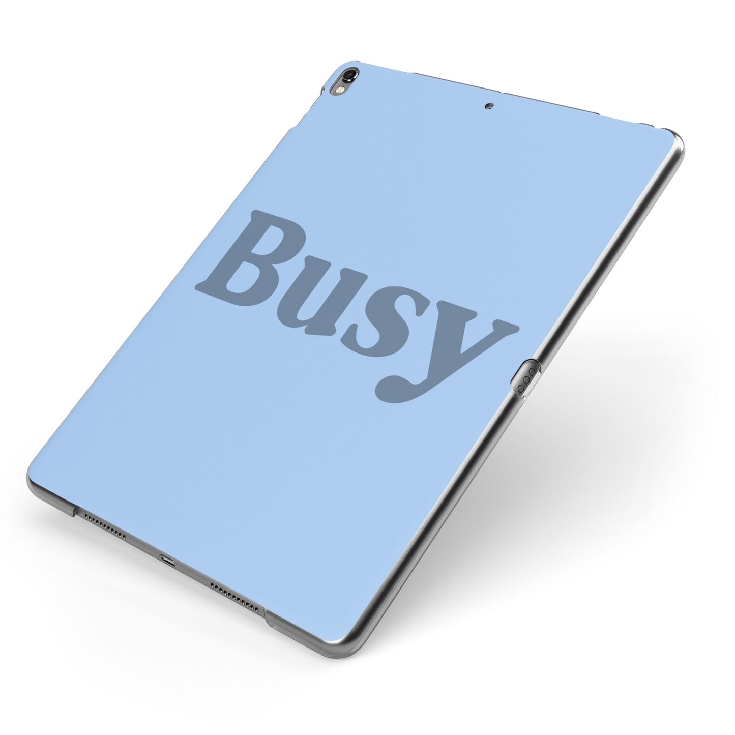 Busy Quote Apple iPad Case on Grey iPad Side View