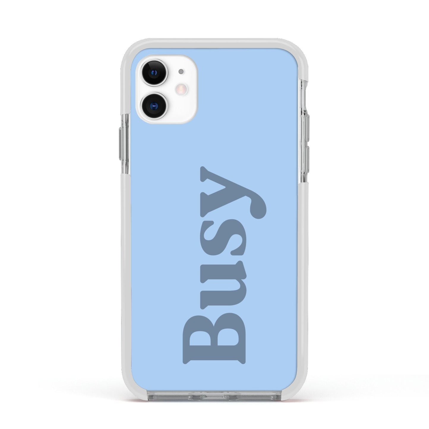 Busy Quote Apple iPhone 11 in White with White Impact Case