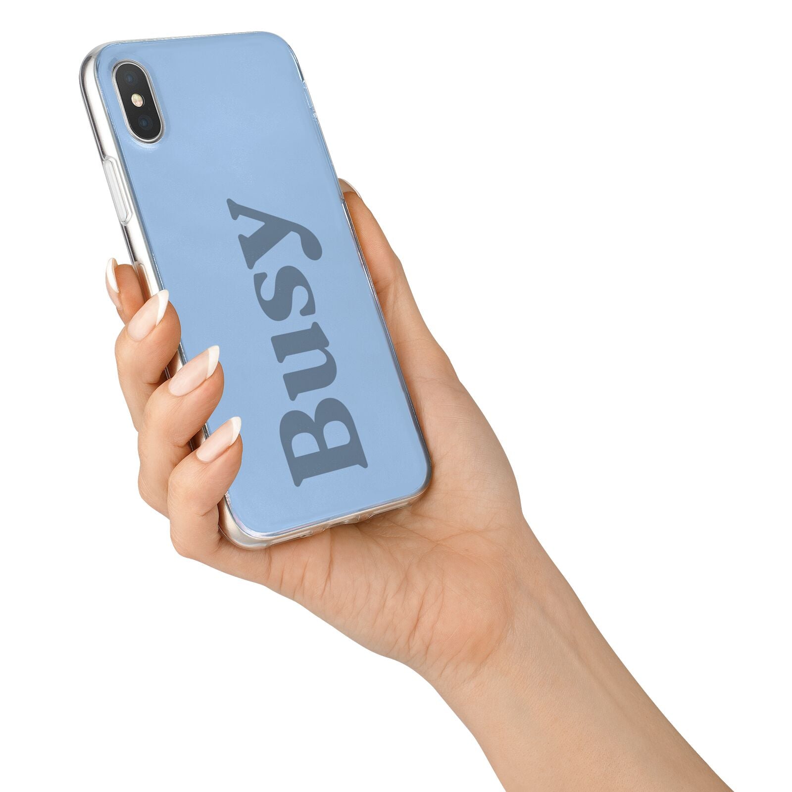 Busy Quote iPhone X Bumper Case on Silver iPhone Alternative Image 2