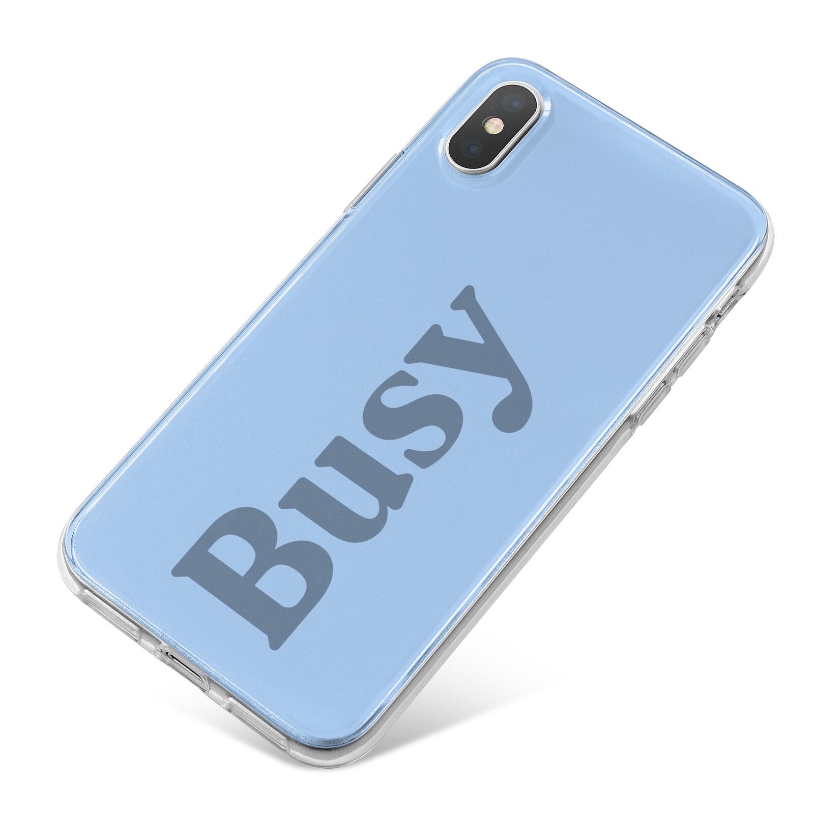 Busy Quote iPhone X Bumper Case on Silver iPhone