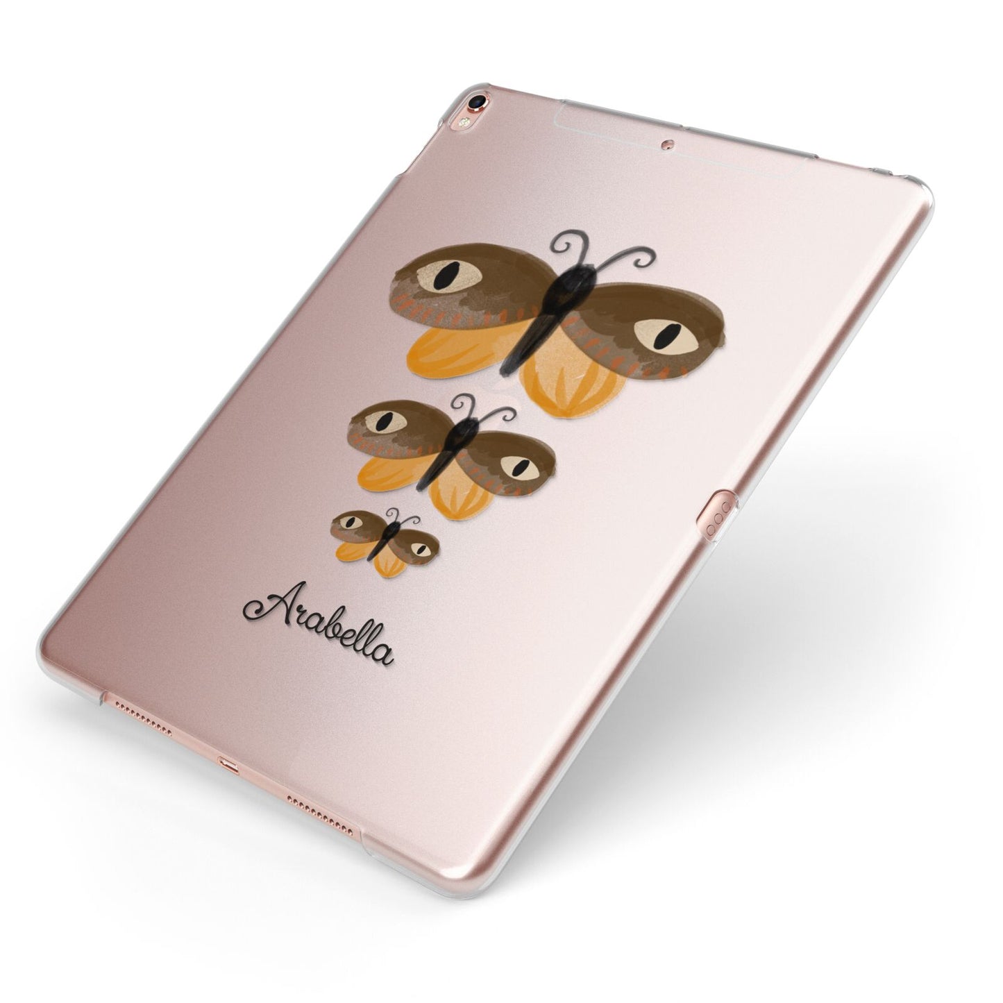 Butterfly Halloween Personalised Apple iPad Case on Rose Gold iPad Side View