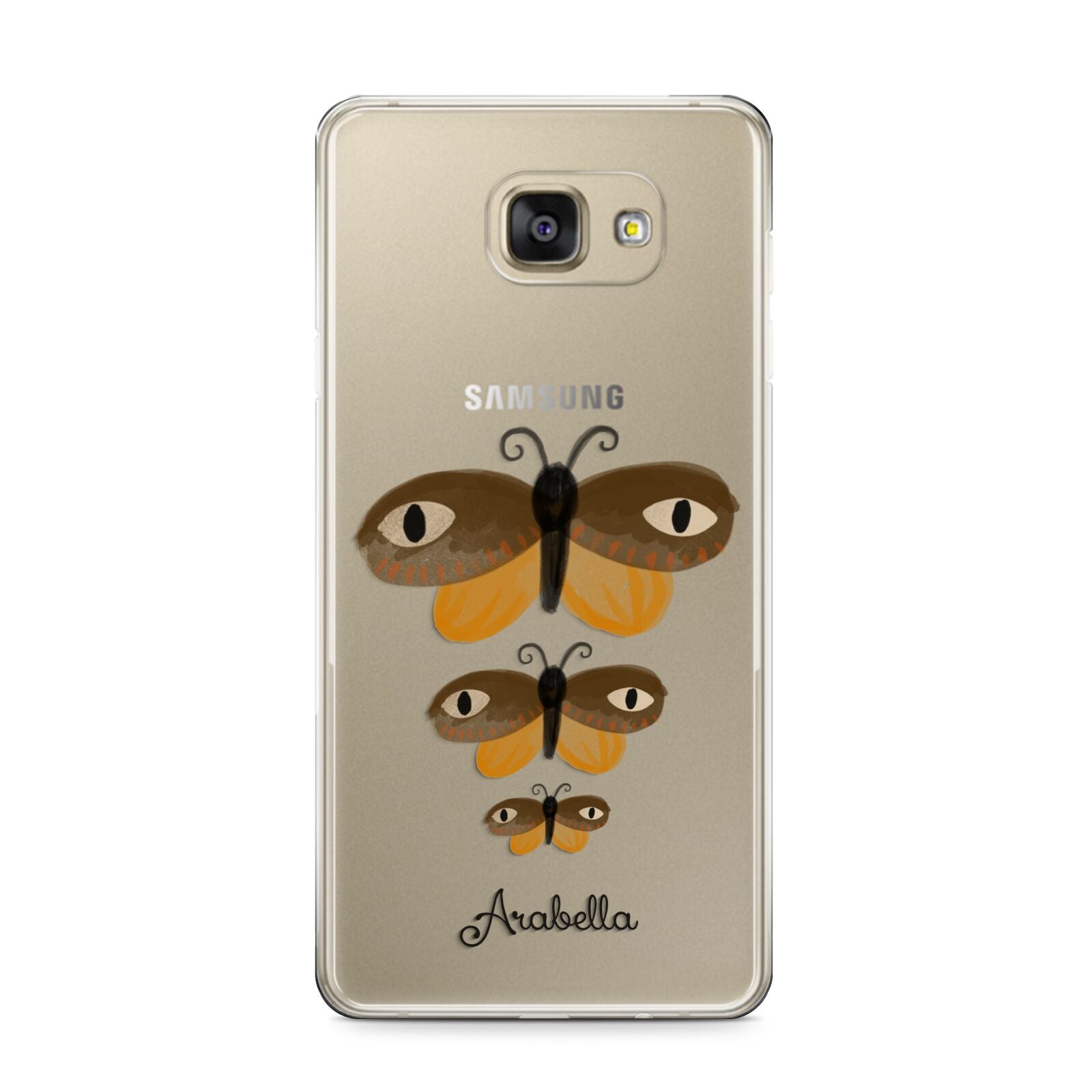 Butterfly Halloween Personalised Samsung Galaxy A9 2016 Case on gold phone