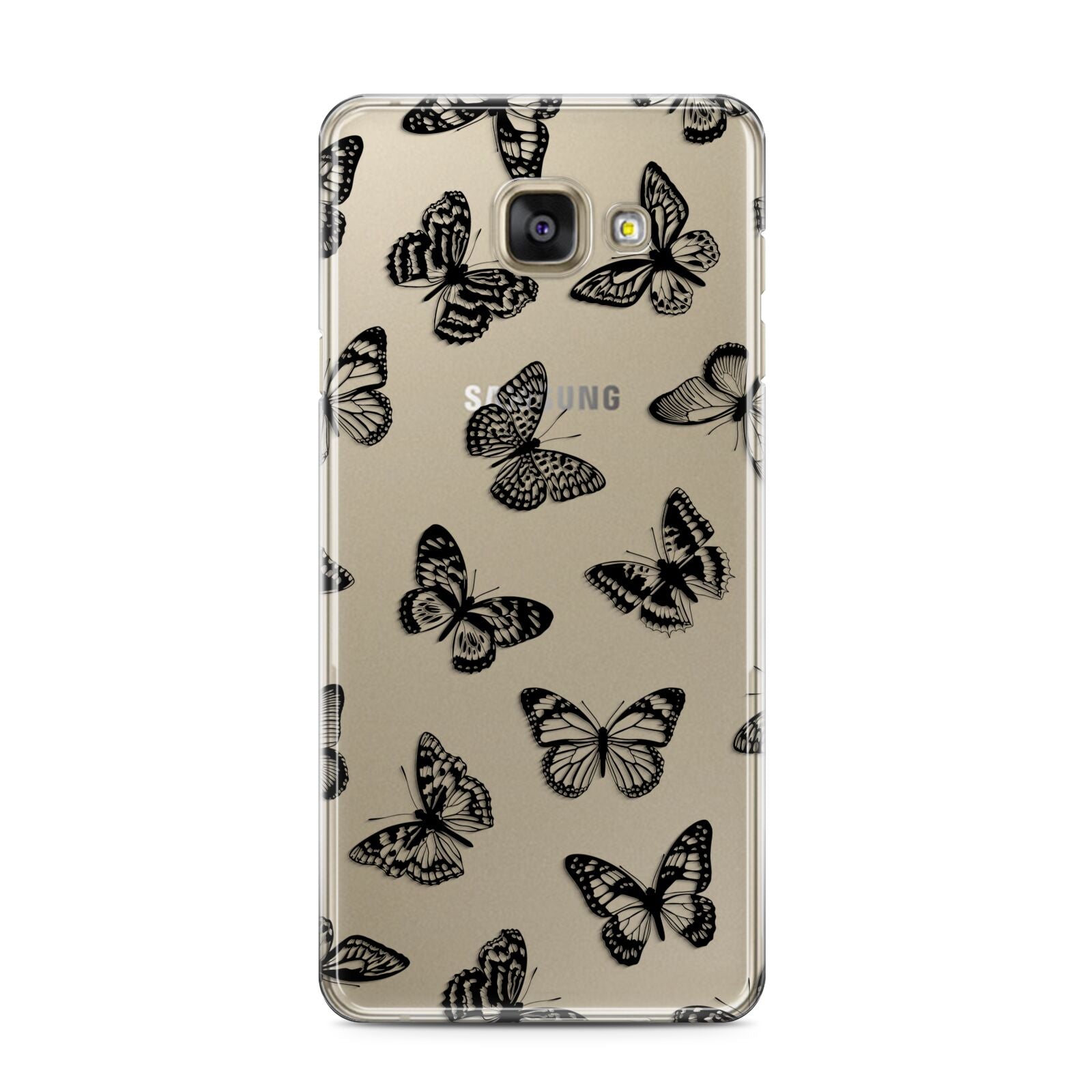 Butterfly Samsung Galaxy A3 2016 Case on gold phone